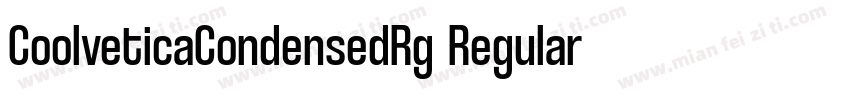 CoolveticaCondensedRg  Regular字体转换
